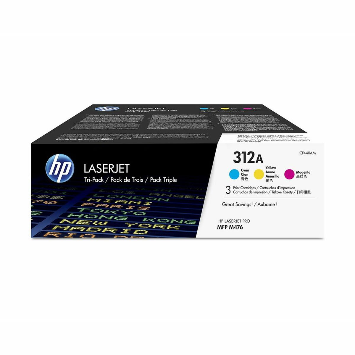 Toner HP CF440AM Cyan/Magenta/Gul - 2