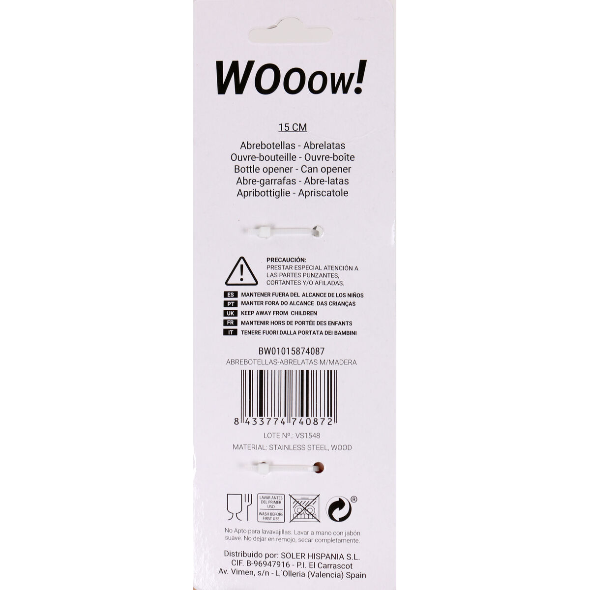 Kapsylöppnare Wooow Konservöppnare 15 cm (36 antal) - 5