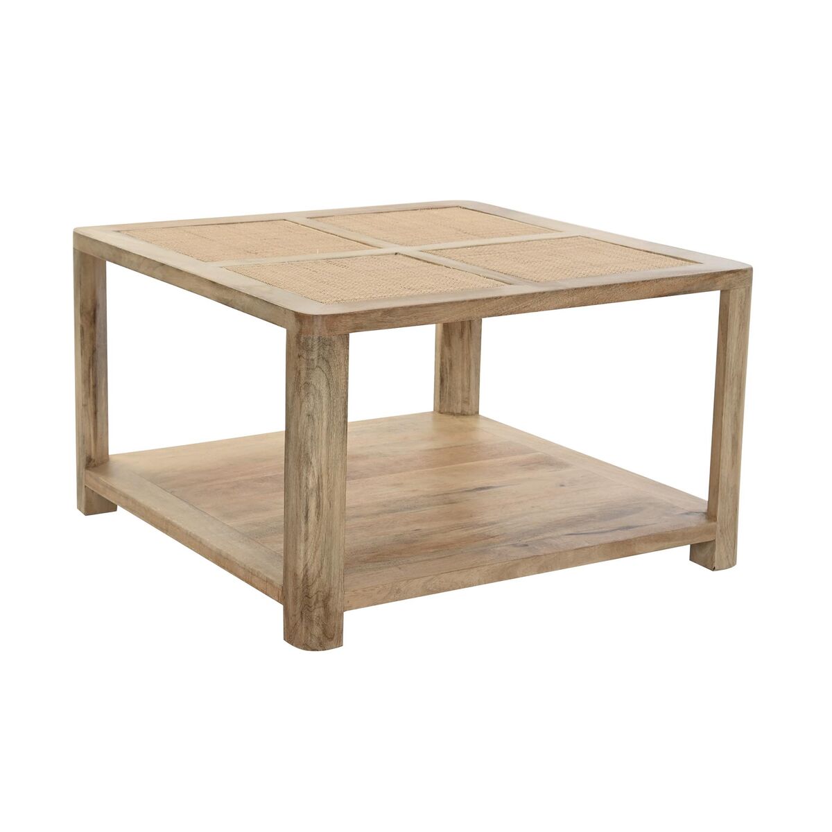 Soffbord DKD Home Decor Ljusbrun Mangoträ 76 x 76 x 45 cm