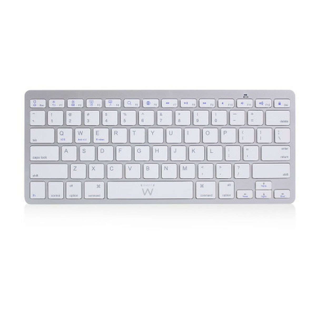 Bluetooth Tangentbord Ewent EW3161 Vit Silvrig