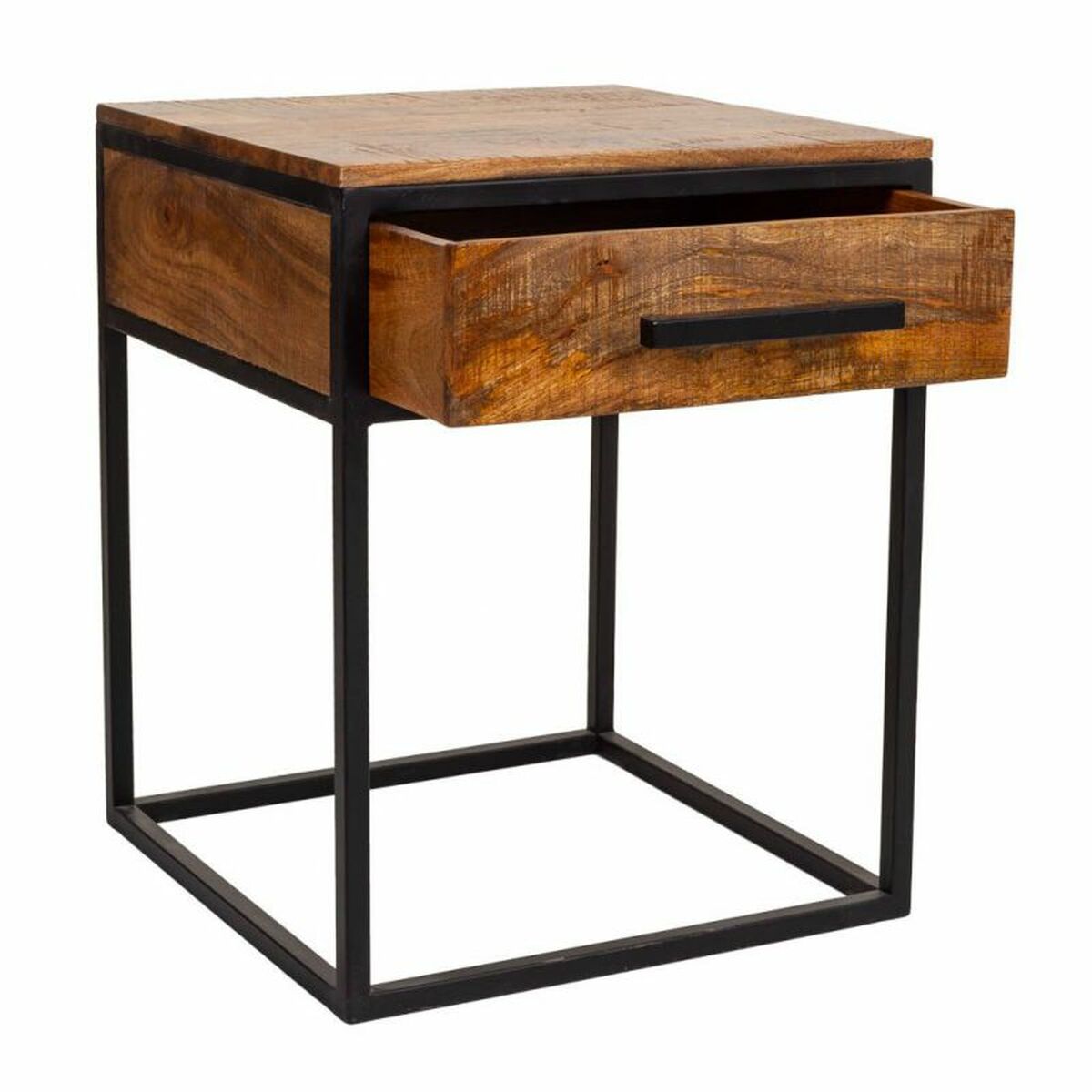 Nattduksbord Alexandra House Living Brun Svart 61 x 57 x 61 cm - 4