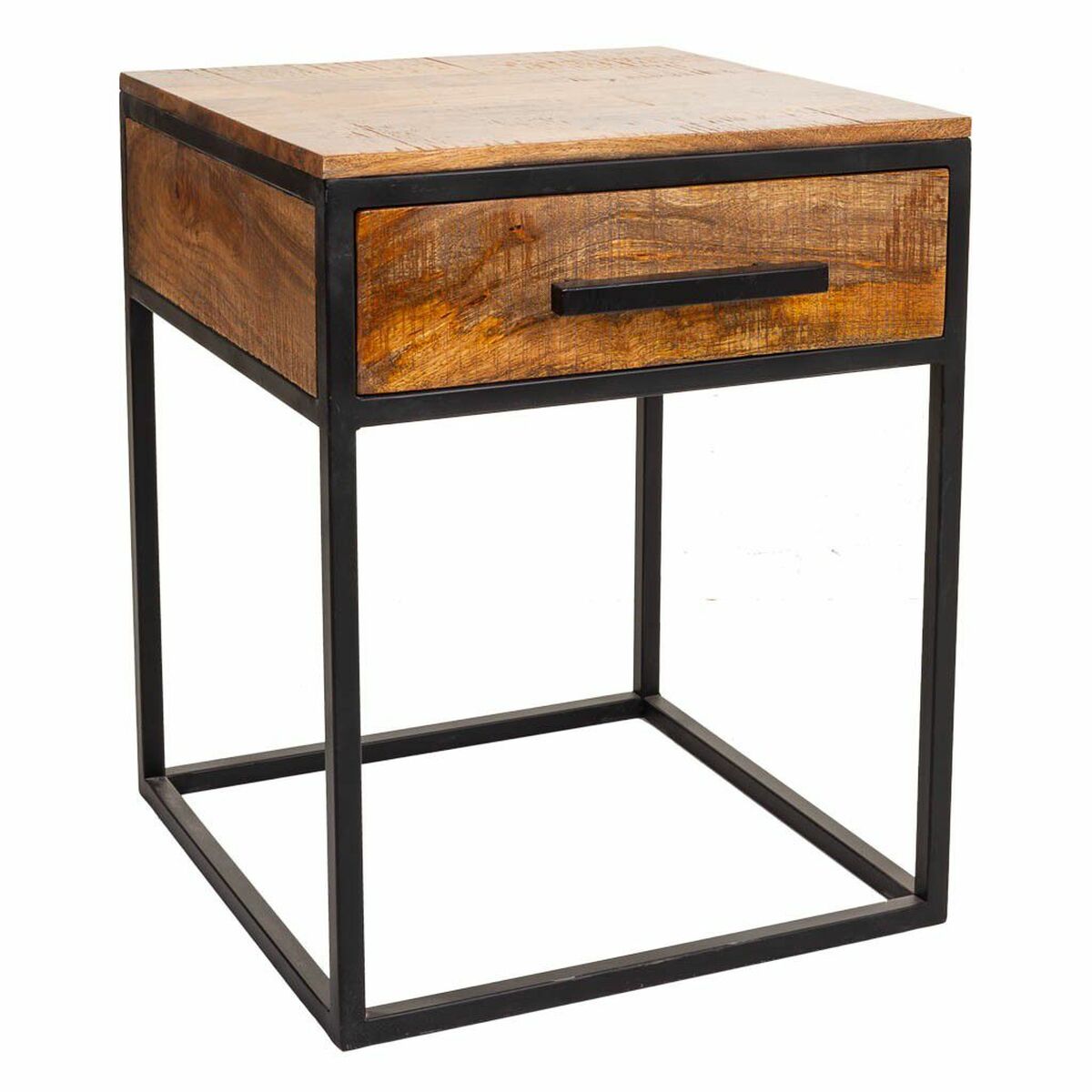 Nattduksbord Alexandra House Living Brun Svart 61 x 57 x 61 cm