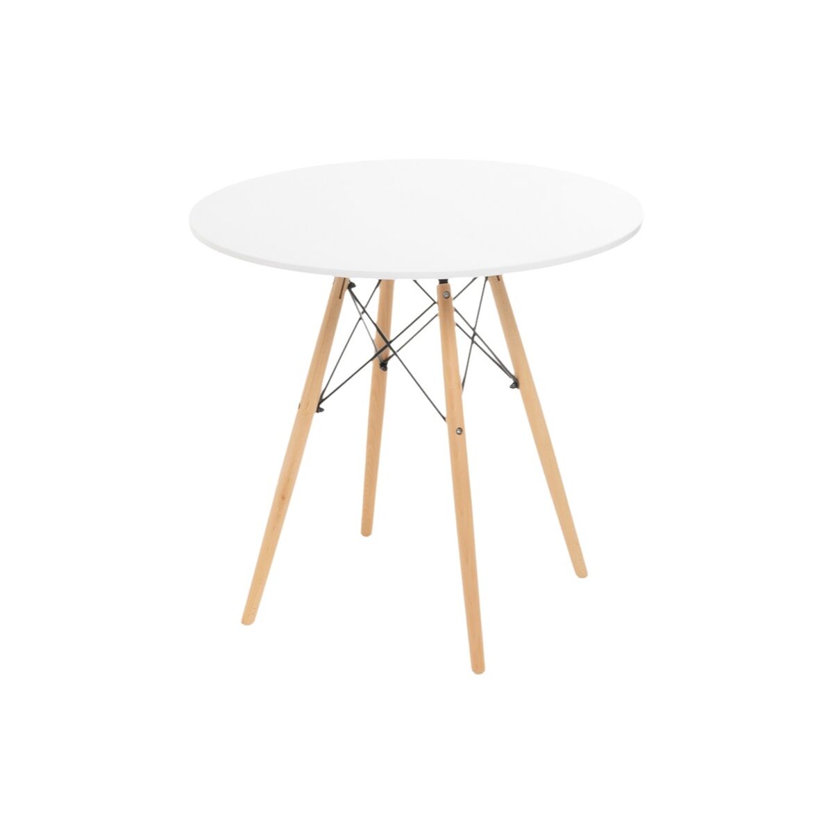 Bord Vit Naturell 80 x 80 x 74 cm