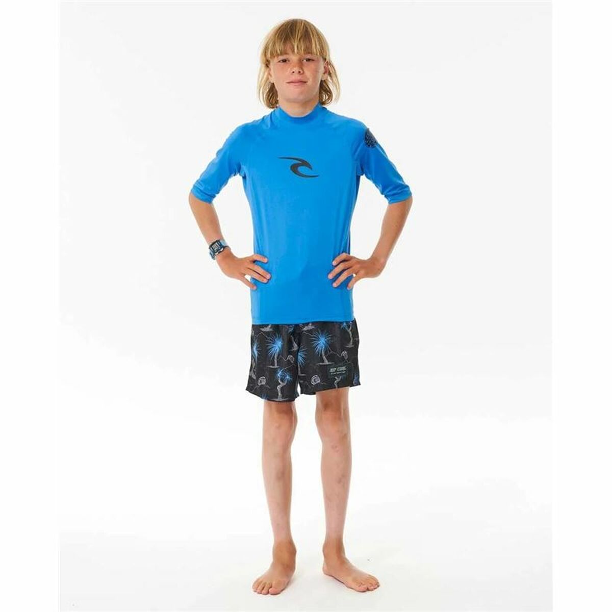 T-shirt med kortärm Herr Rip Curl Wave pf Himmelsblå - 4