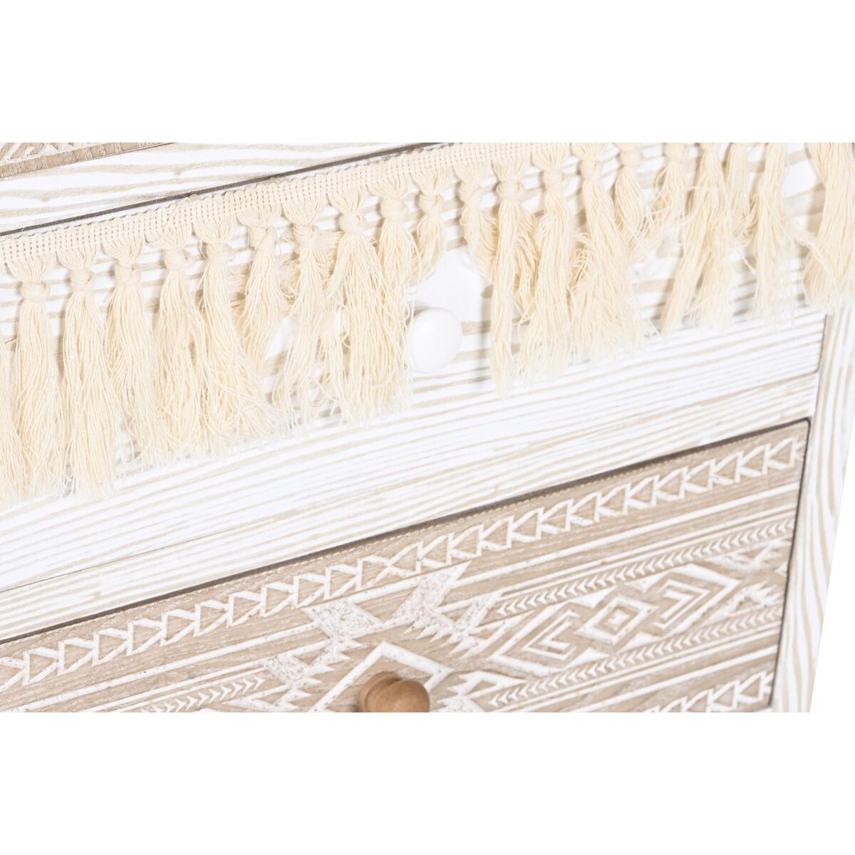 Byrå DKD Home Decor Gran Naturell Bomull Vit (48 x 35 x 89 cm) - 9