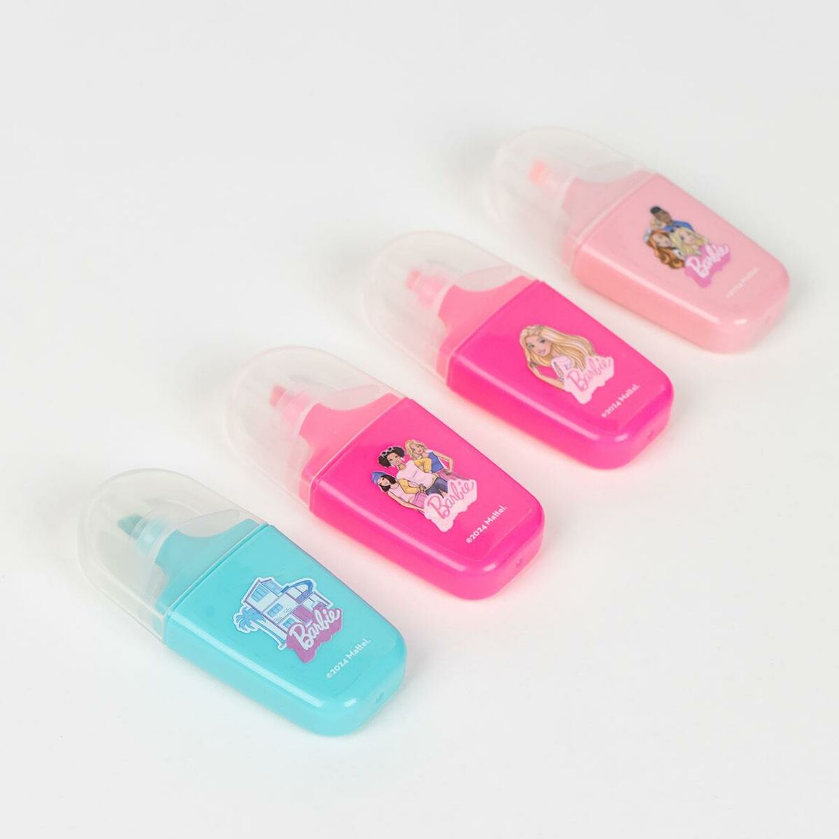 Fluorescerande markörsuppsättning Barbie Rosa 4 Delar - 3