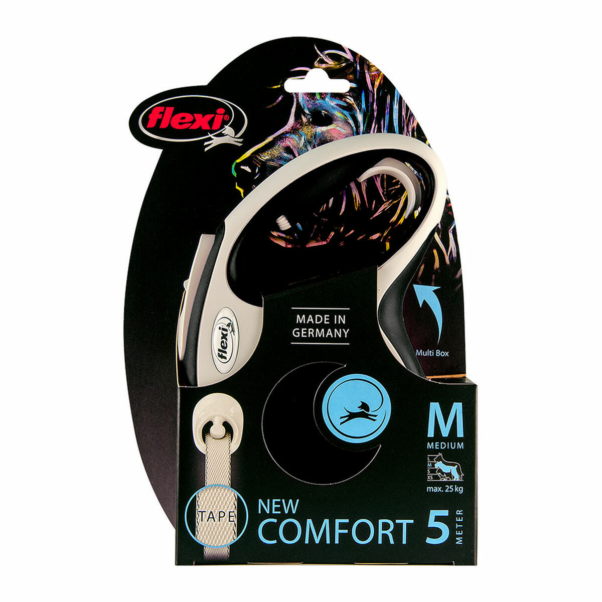 DoHundkoppel Flexi New Comfort M Tape 5 m Svart M - 2
