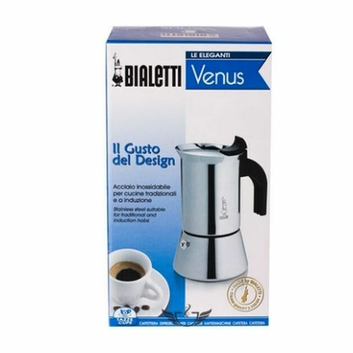 Italiensk Kaffepanna Bialetti Silvrig Trä Rostfritt stål - 2