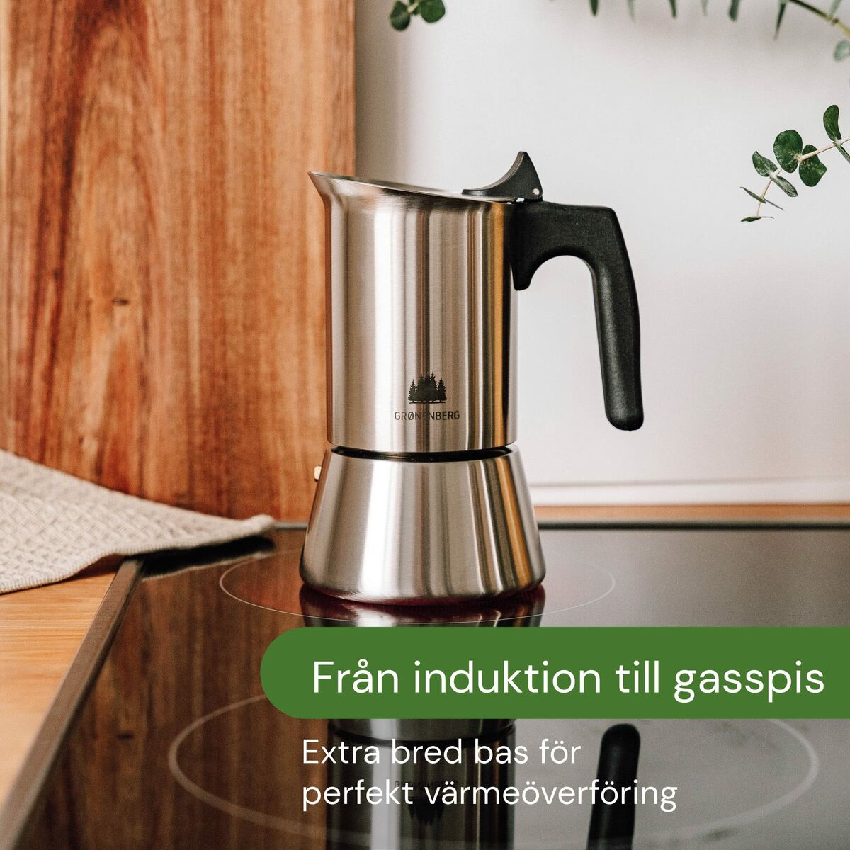 Italiensk Kaffepanna Bialetti Silvrig Trä Rostfritt stål - 3