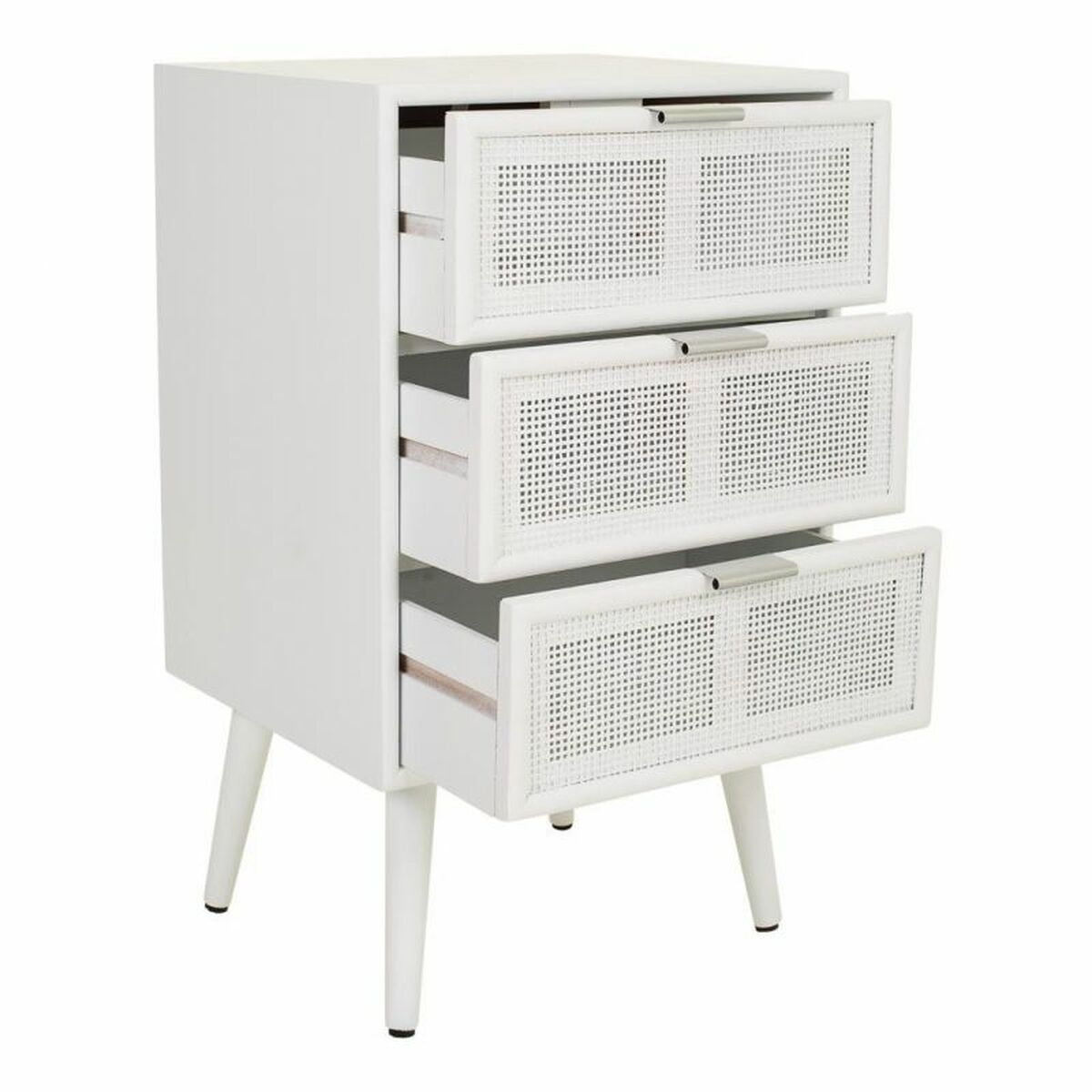 Nattduksbord Alexandra House Living Vit 36 x 71 x 42 cm - 5