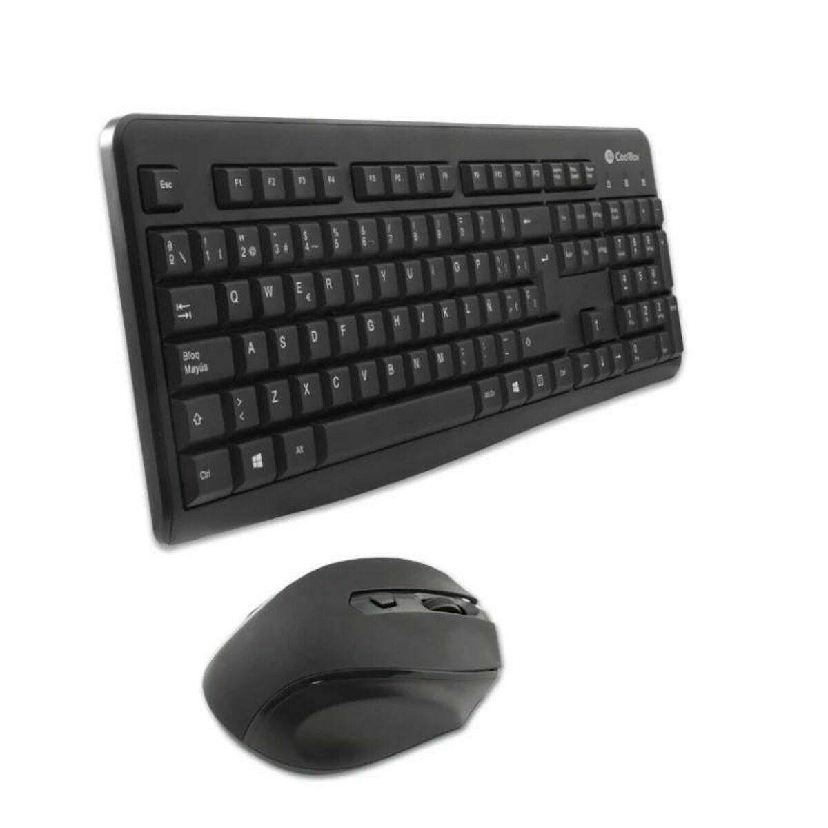 Tangentbord och Mus CoolBox COO-KTR-02W Svart Qwerty Spanska Trådlös - 3