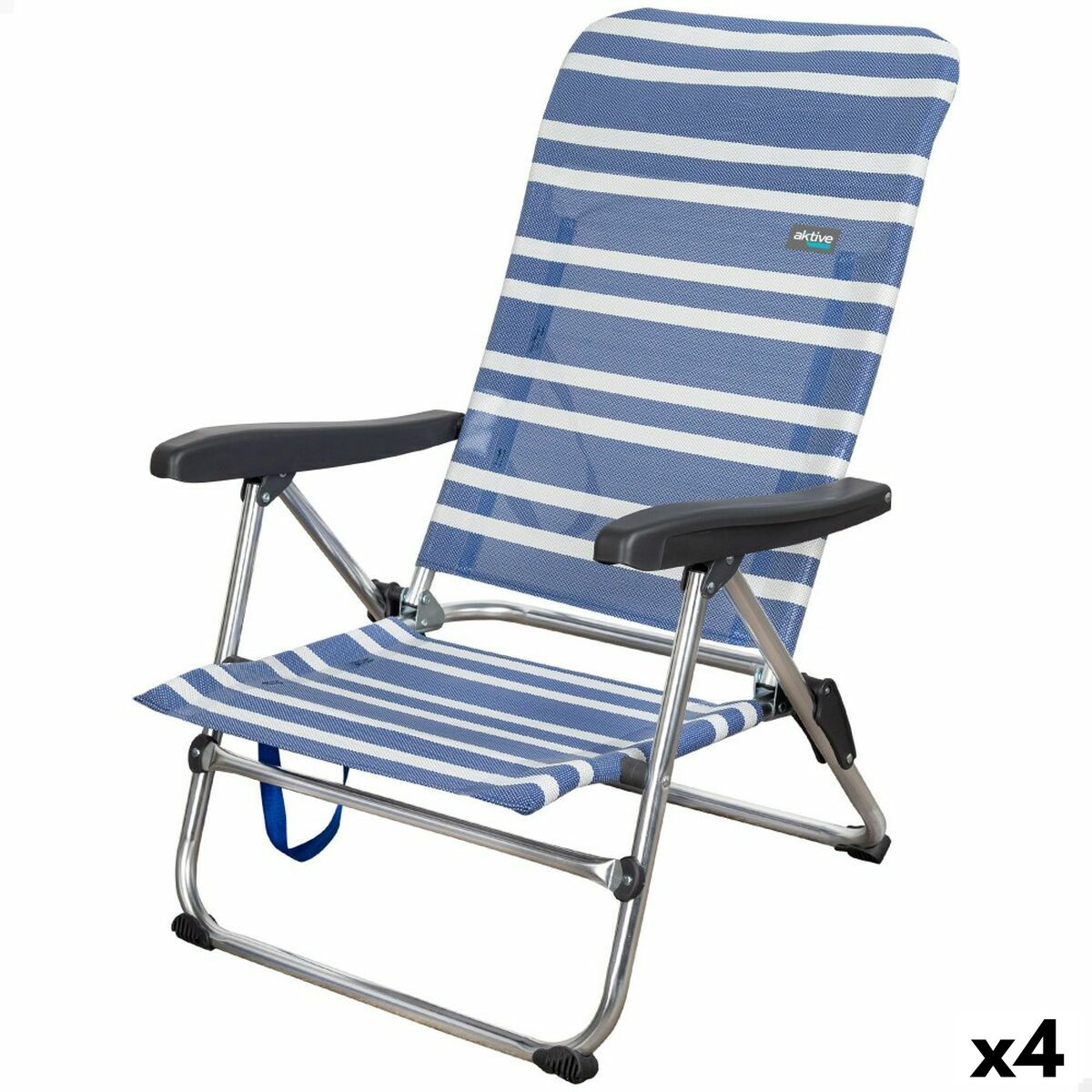 Hopfällbar Stol Aktive Mykonos Randig 47 x 85 x 50 cm (4 antal) - 6