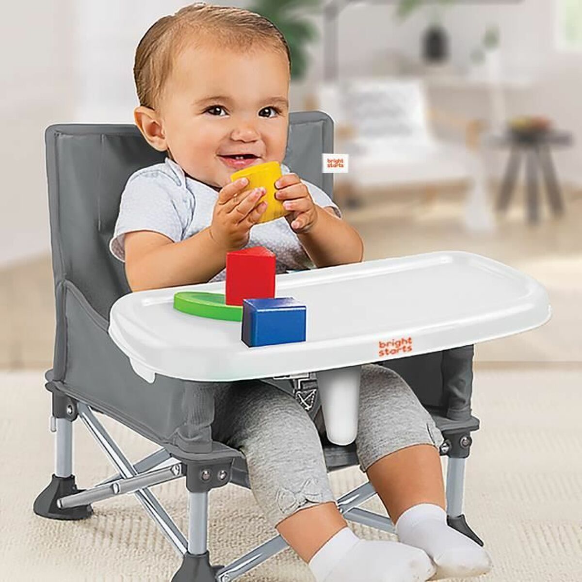 Upphöjare Bright Starts Pop 'N Sit Grå - 2