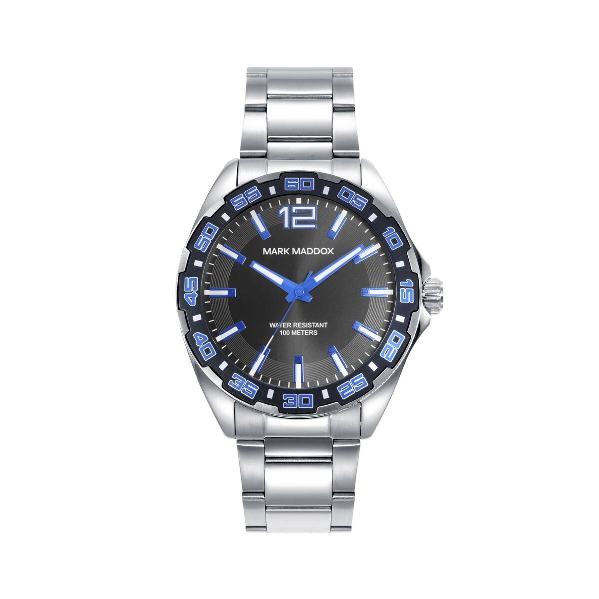Herrklocka Mark Maddox HM0143-55 Svart Silvrig (Ø 44 mm)