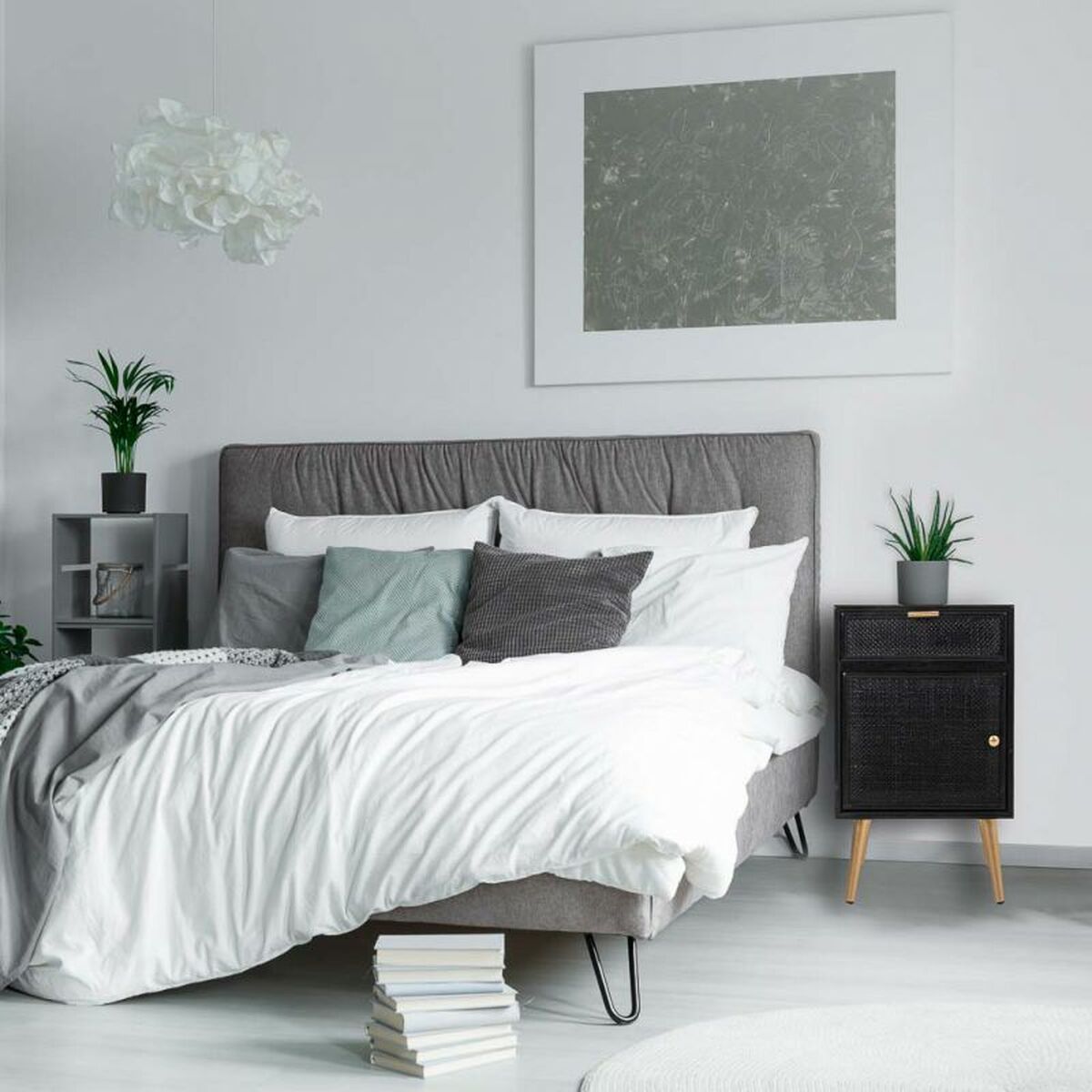Nattduksbord Alexandra House Living Svart Gyllene - 3