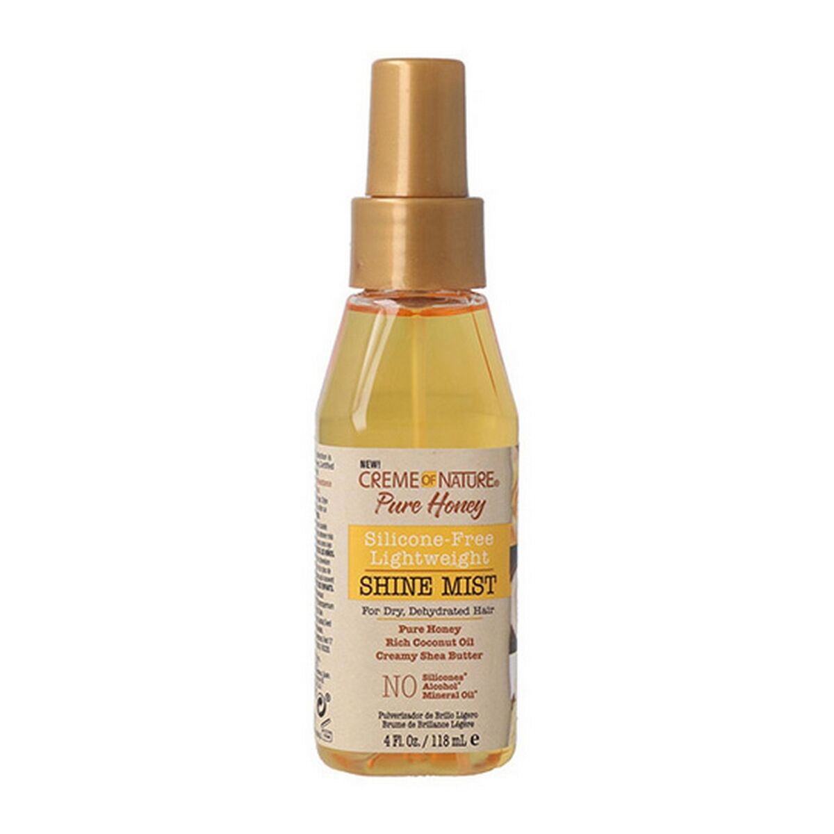 Stylingkräm Creme Of Nature Pure Honey Silicone Free Shine Mist  (118 ml)