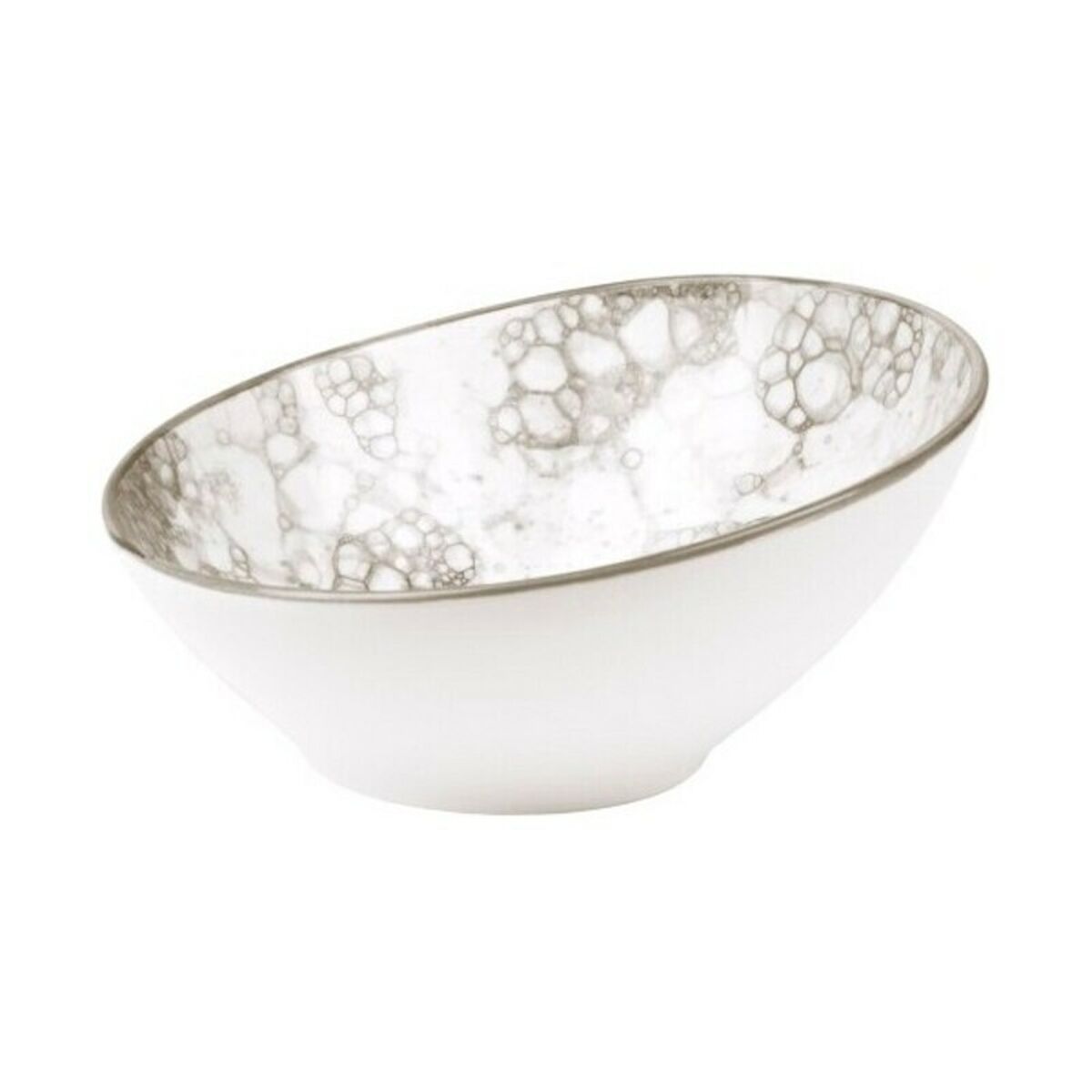 Skål Porslin Vit/Brun (35 cl) (ø 16 x 7 cm) - 2