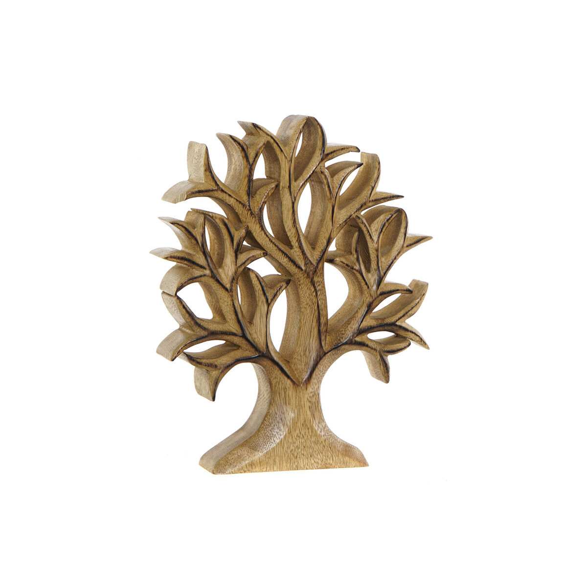 Prydnadsfigur DKD Home Decor 25 x 4 x 30 cm Naturell Träd (1 antal) - 4