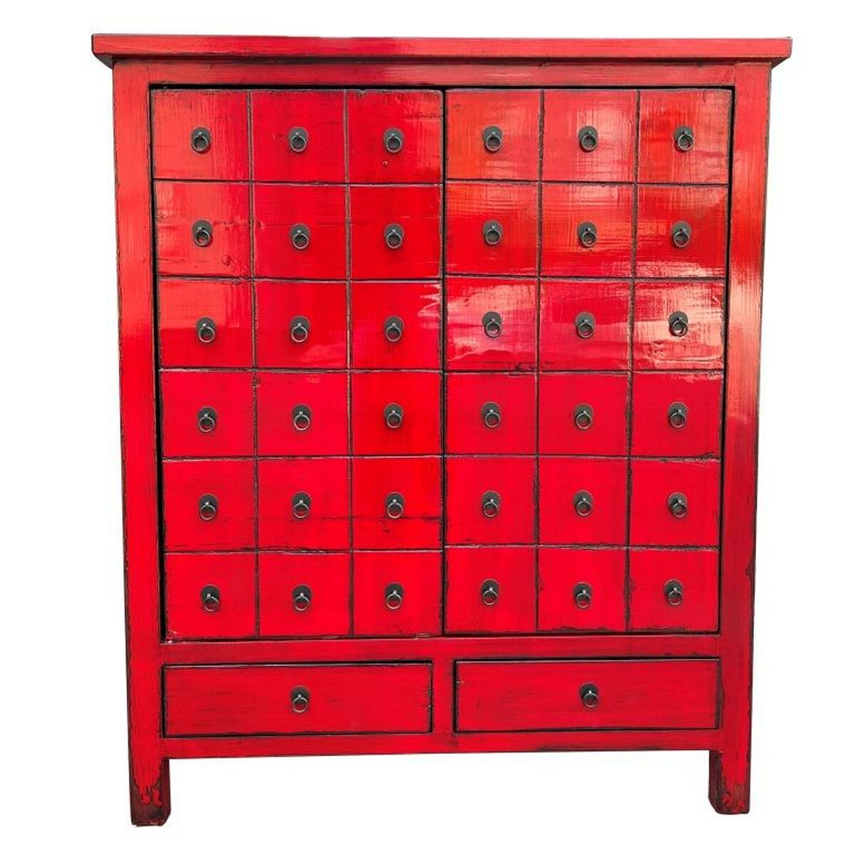 Byrå DKD Home Decor Röd Almträ Orientalisk Lackad 102 x 42 x 120 cm - 4