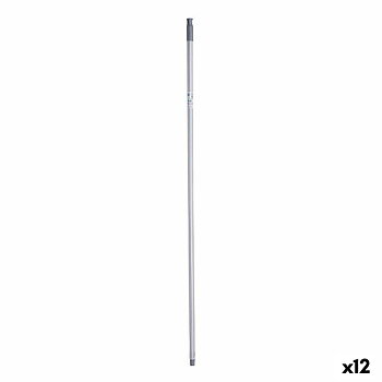 Sopborstskaft Grå Metall 2,3 x 130 x 2,3 cm Ränder (12 antal)