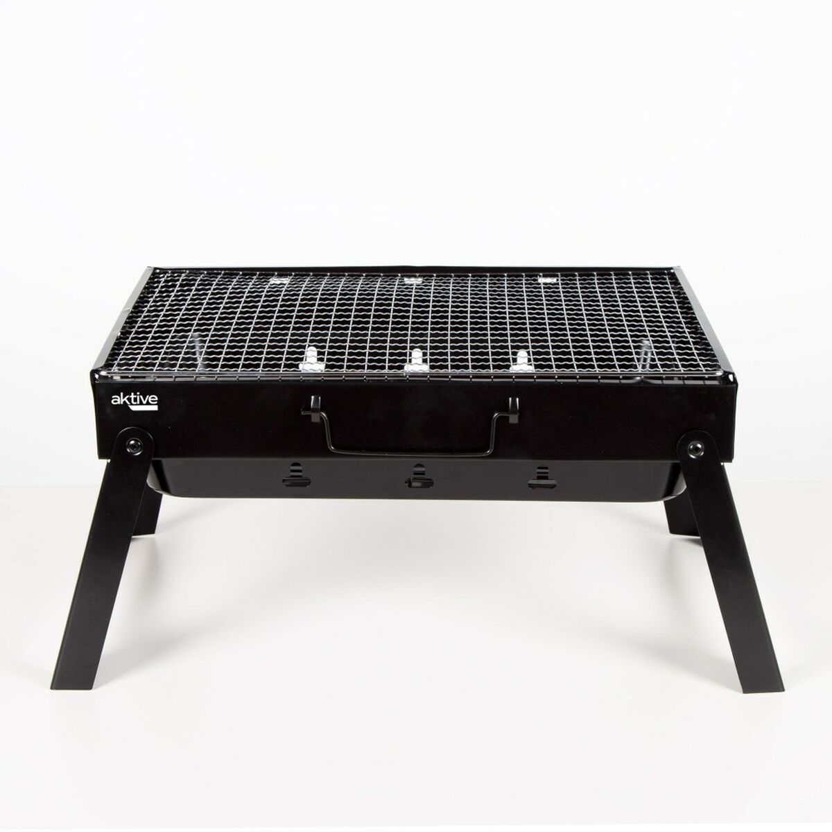 Bärbar Grill Aktive Rektangulär Svart 50 x 23 x 30 cm (2 antal) - 10