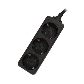 Ellist 3 Tomas-uttag utan brytare Ewent EW3959 3680W (1,5 m)