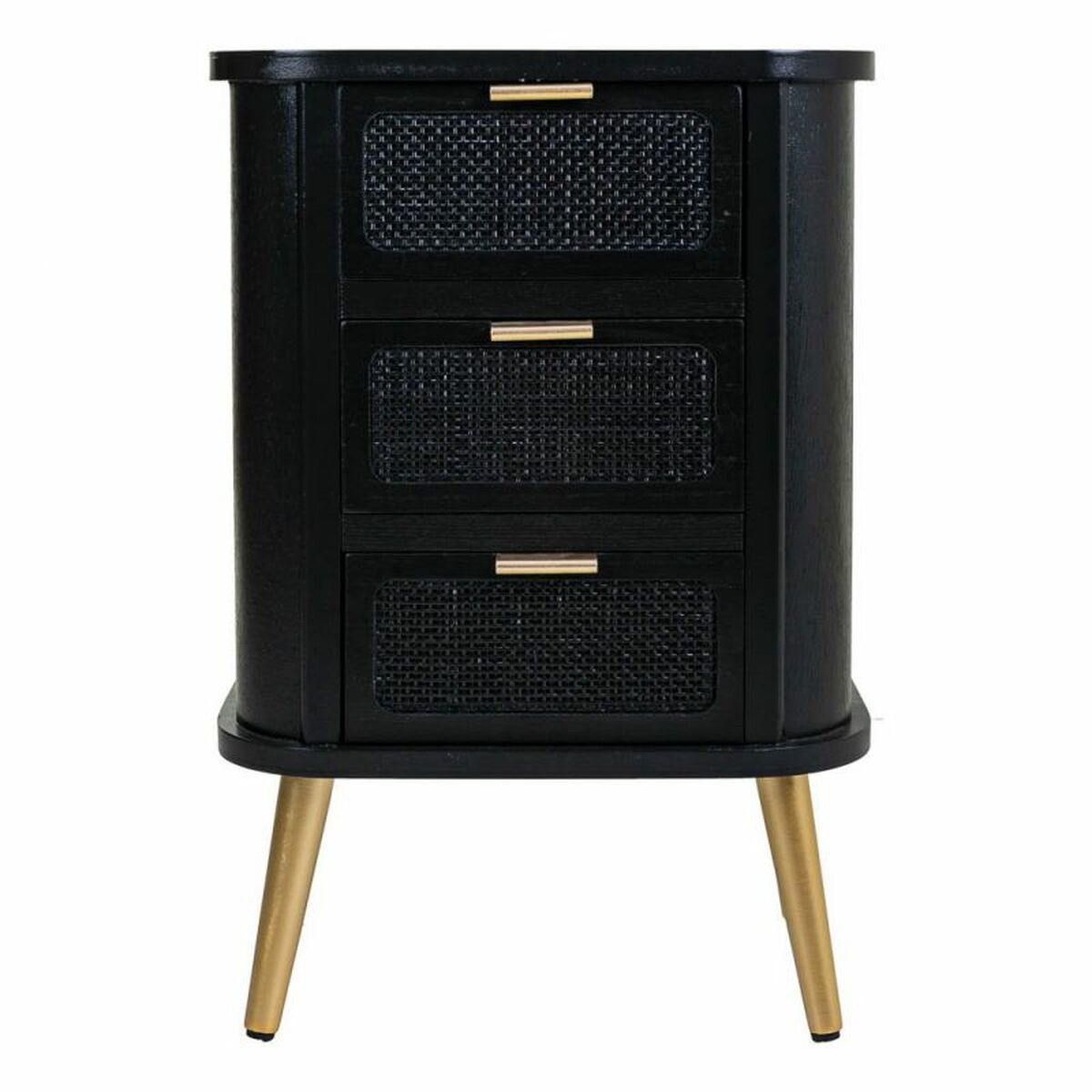 Nattduksbord Alexandra House Living Svart Gyllene 35 x 72 x 50 cm - 3