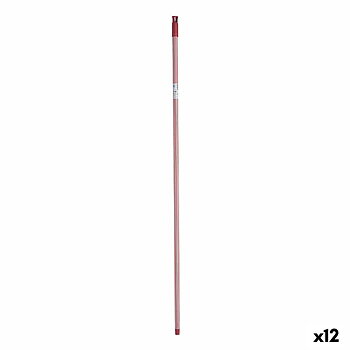 Sopborstskaft Röd Metall 2,3 x 130 x 2,3 cm Ränder (12 antal)