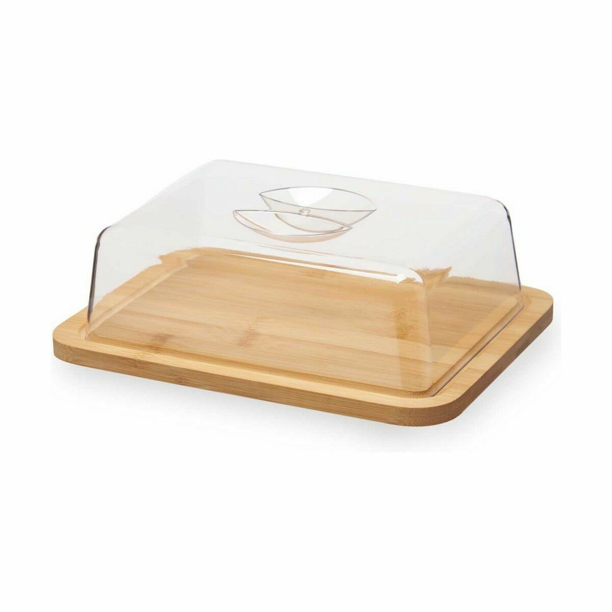 Ostbricka Med lock Brun Transparent Bambu 19,1 x 7,5 x 25,1 cm (4 antal) - 5