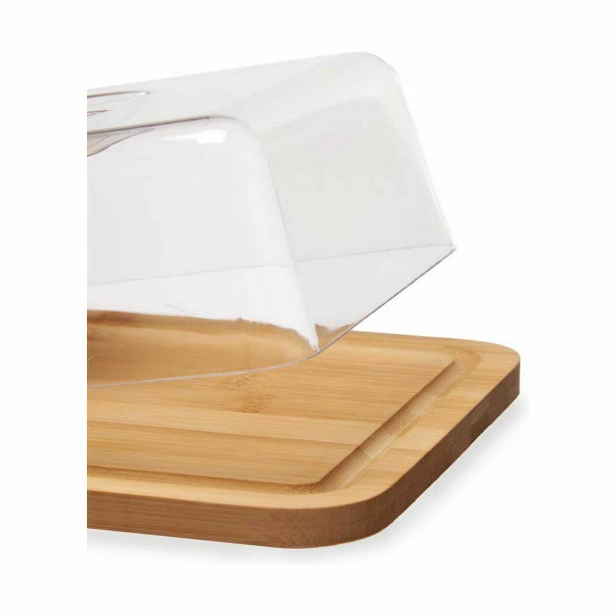Ostbricka Med lock Brun Transparent Bambu 19,1 x 7,5 x 25,1 cm (4 antal) - 2