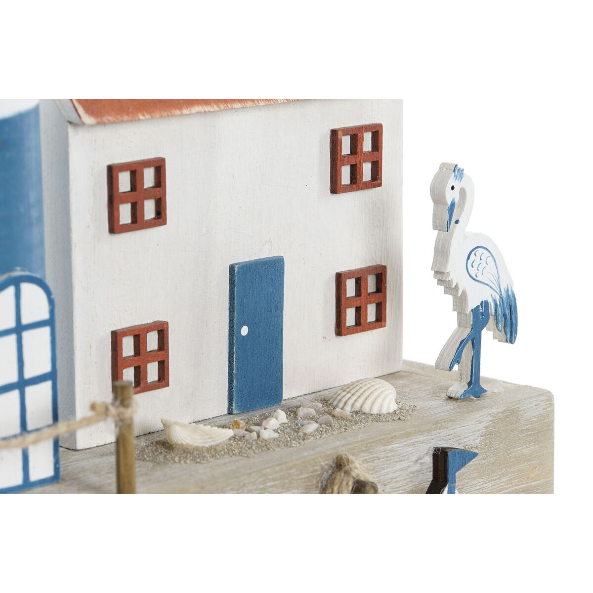 Prydnadsfigur Home ESPRIT Blå Röd Multicolour 17 x 8,5 x 30 cm (2 antal) - 4