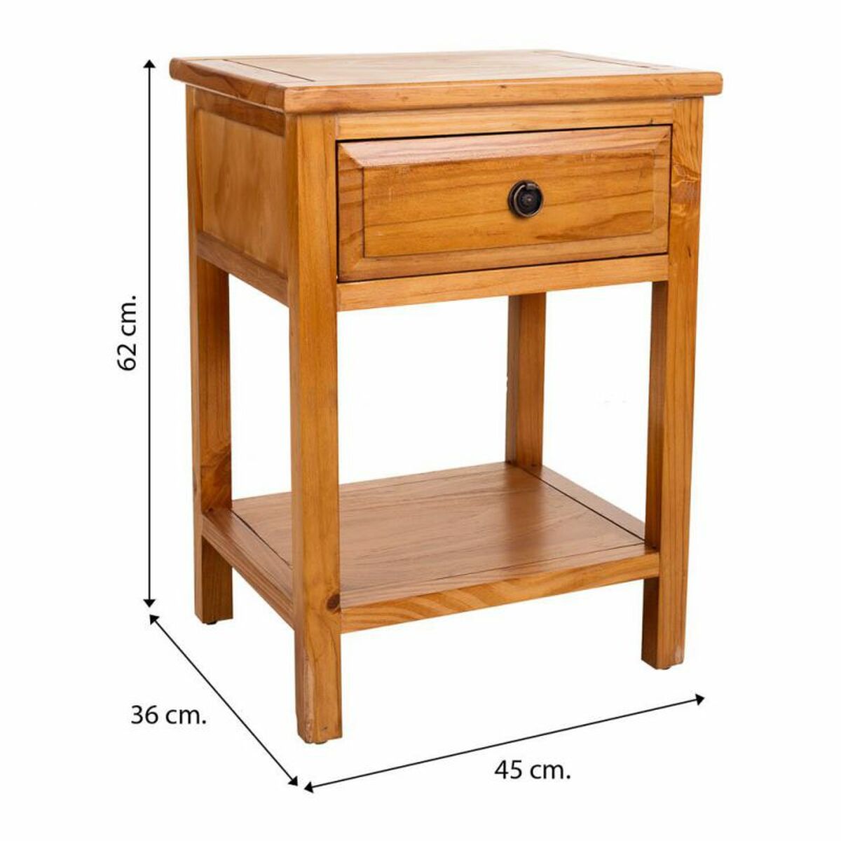 Nattduksbord Alexandra House Living Brun 62 x 36 x 45 cm - 7