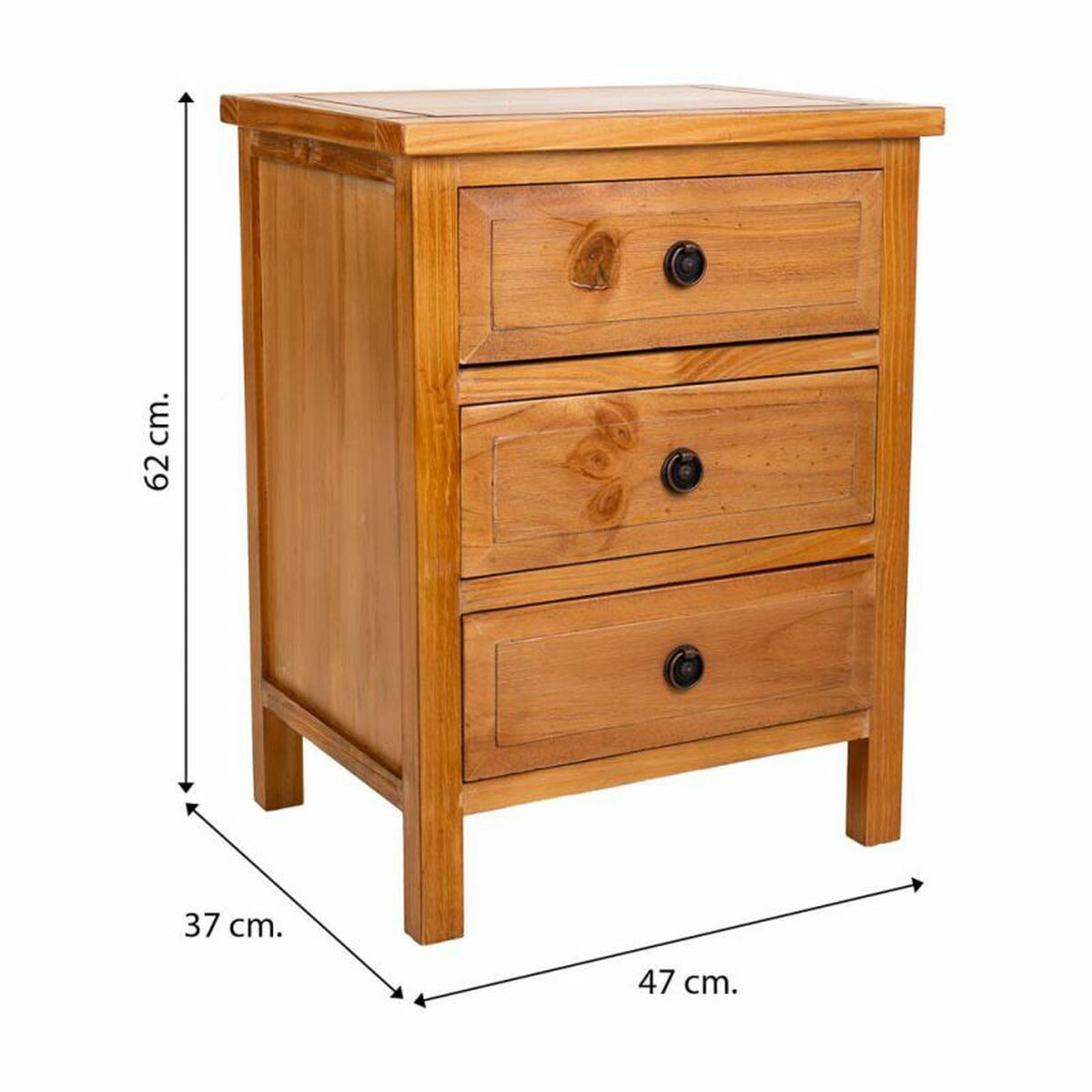 Nattduksbord Alexandra House Living Brun 62 x 37 x 47 cm - 7