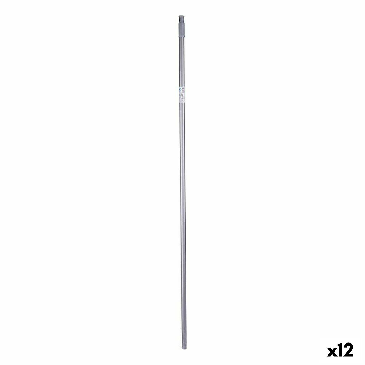 Sopborstskaft Grå Metall 2,3 x 130 x 2,3 cm (12 antal) - 3
