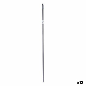 Sopborstskaft Grå Metall 2,3 x 130 x 2,3 cm (12 antal)