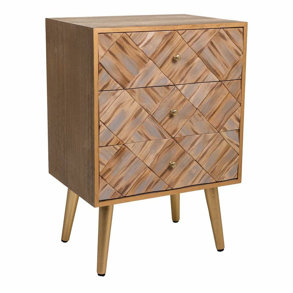 Nattduksbord Alexandra House Living Brun 35 x 65 x 44 cm