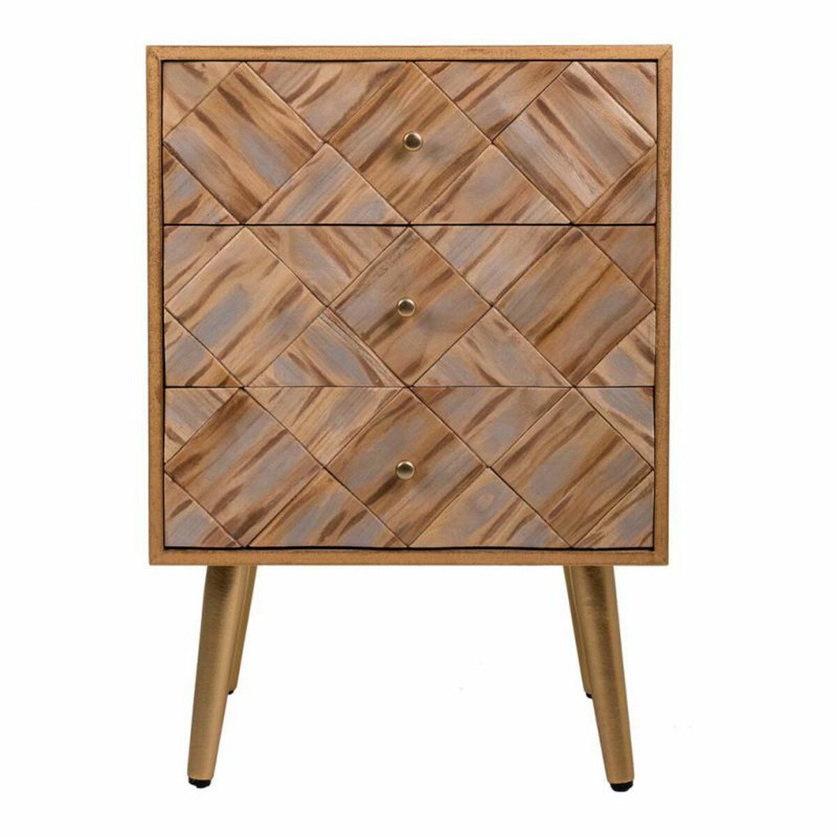 Nattduksbord Alexandra House Living Brun 35 x 65 x 44 cm - 2