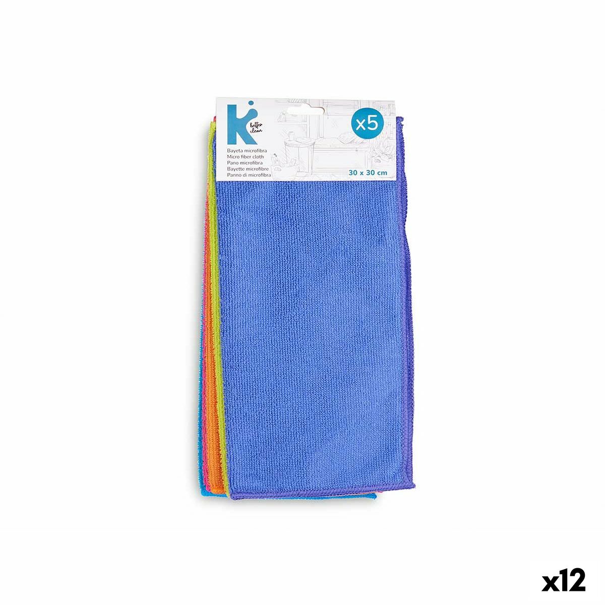 Rengöringstrasor Multicolour 30 x 30 x 0,02 cm 15,5 x 31,5 x 2,5 cm (12 antal)