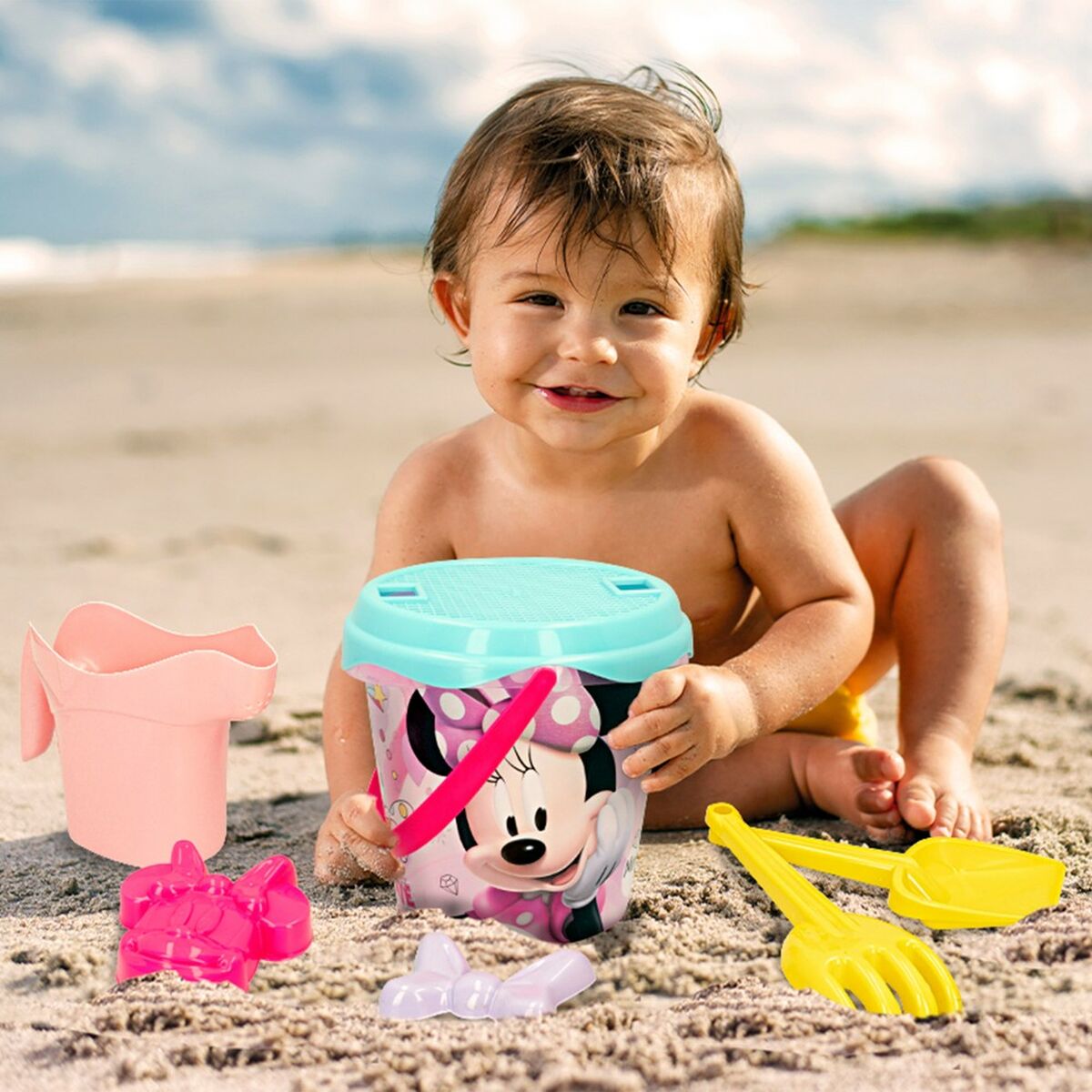 Strandleksaker set Minnie Mouse 18 x 16 x 18 cm (12 antal) - 3