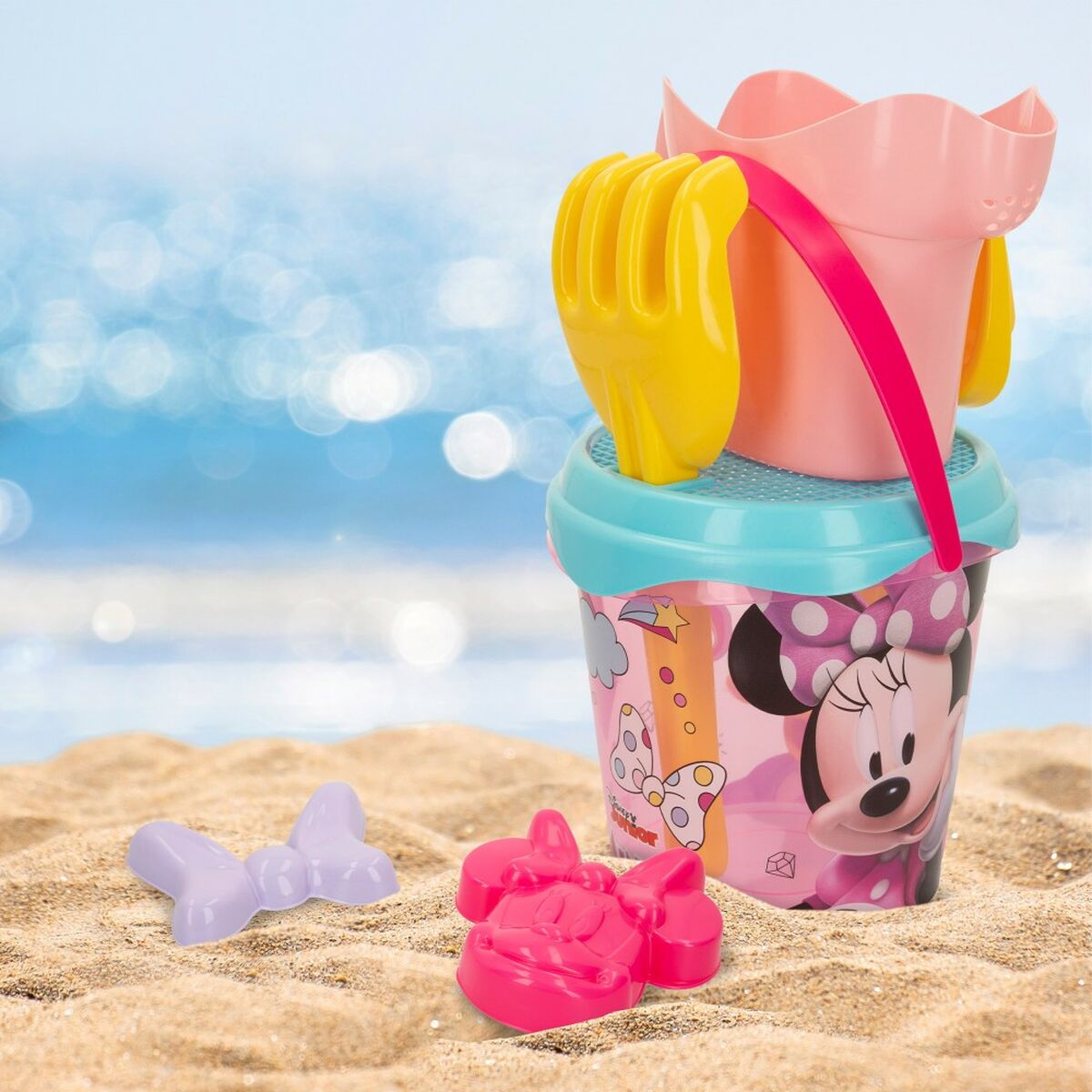 Strandleksaker set Minnie Mouse 18 x 16 x 18 cm (12 antal) - 5