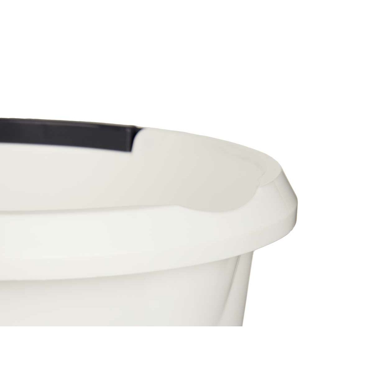 Spann med handtag Vit Antracitgrå 10 L 30 x 28,5 x 30 cm (18 antal) - 4