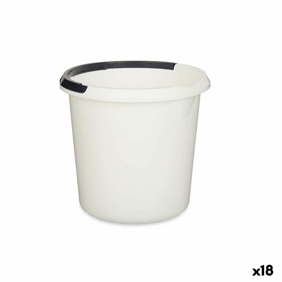 Spann med handtag Vit Antracitgrå 10 L 30 x 28,5 x 30 cm (18 antal) - 3