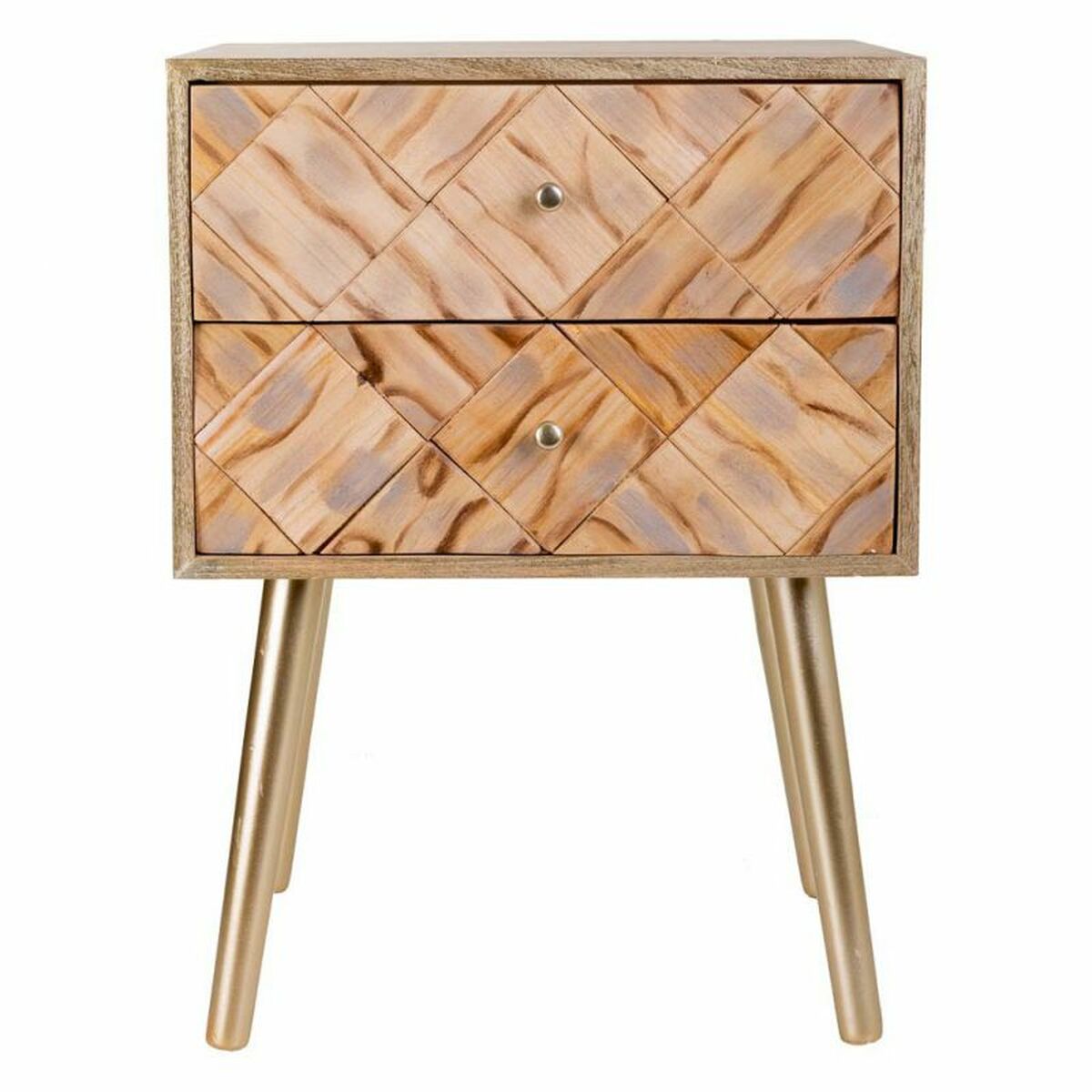Nattduksbord Alexandra House Living Brun 35 x 61 x 44 cm - 3