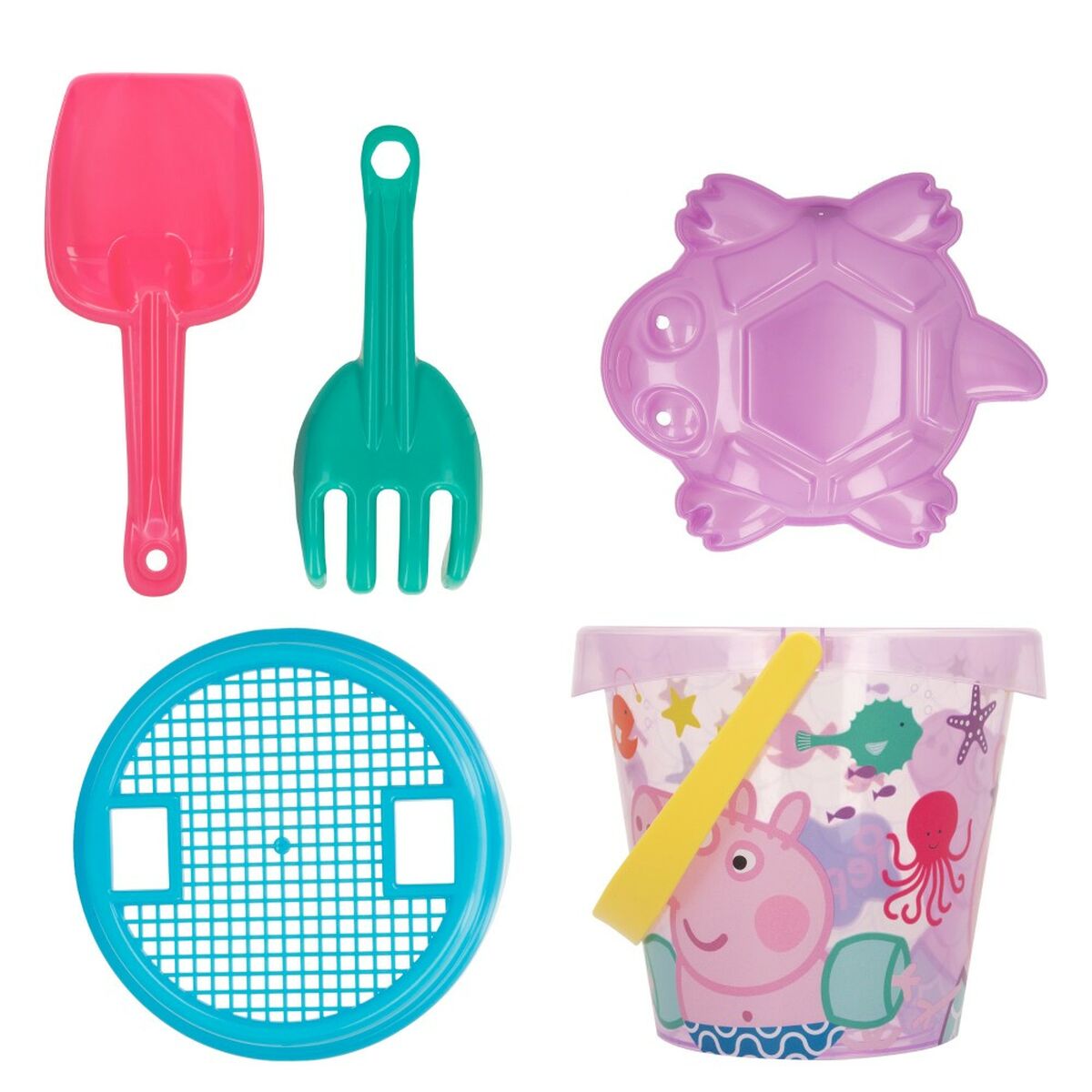 Strandleksaker set Peppa Pig 14 x 12,5 x 14 cm (24 antal) - 4