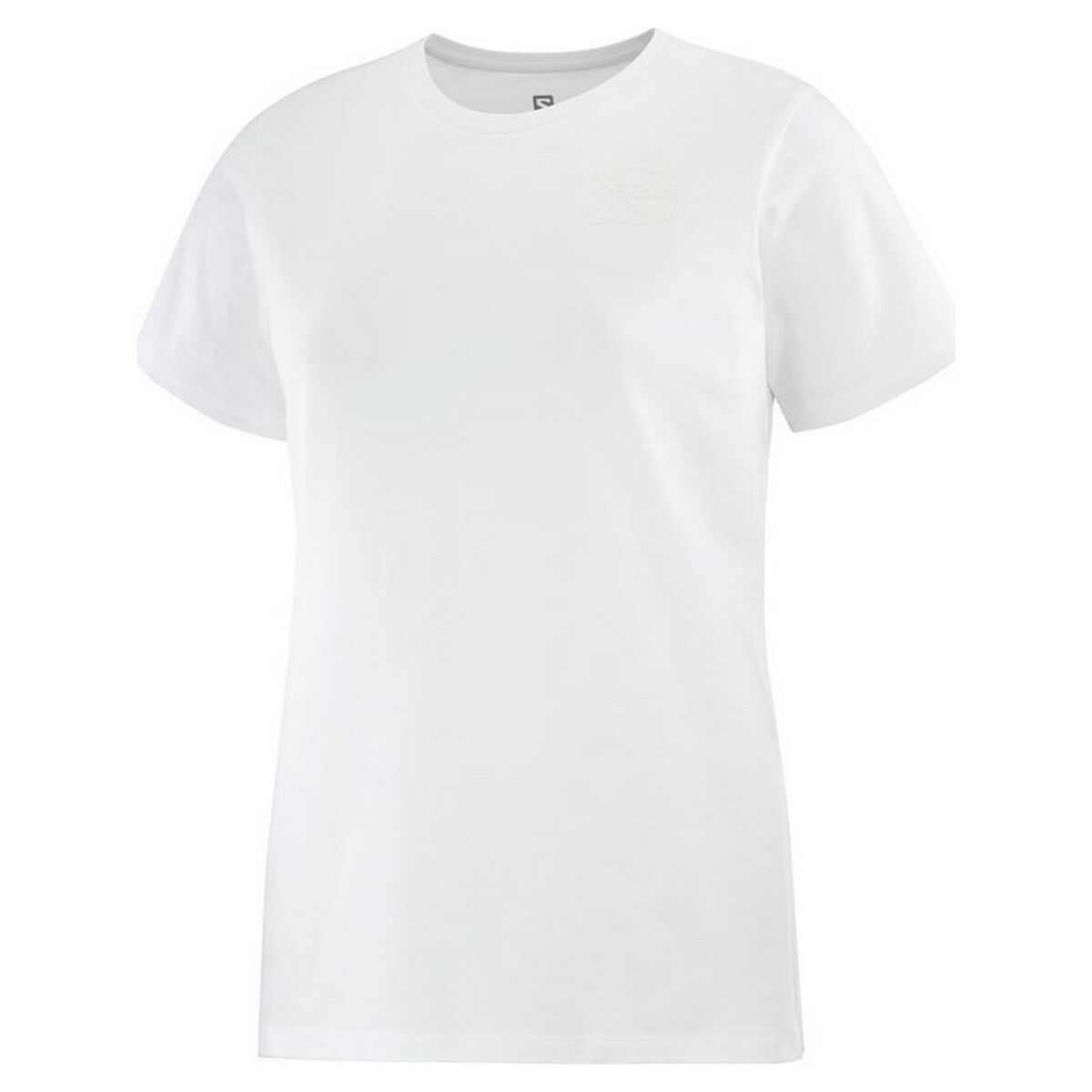 T-shirt med kortärm Dam Salomon Small Logo Vit