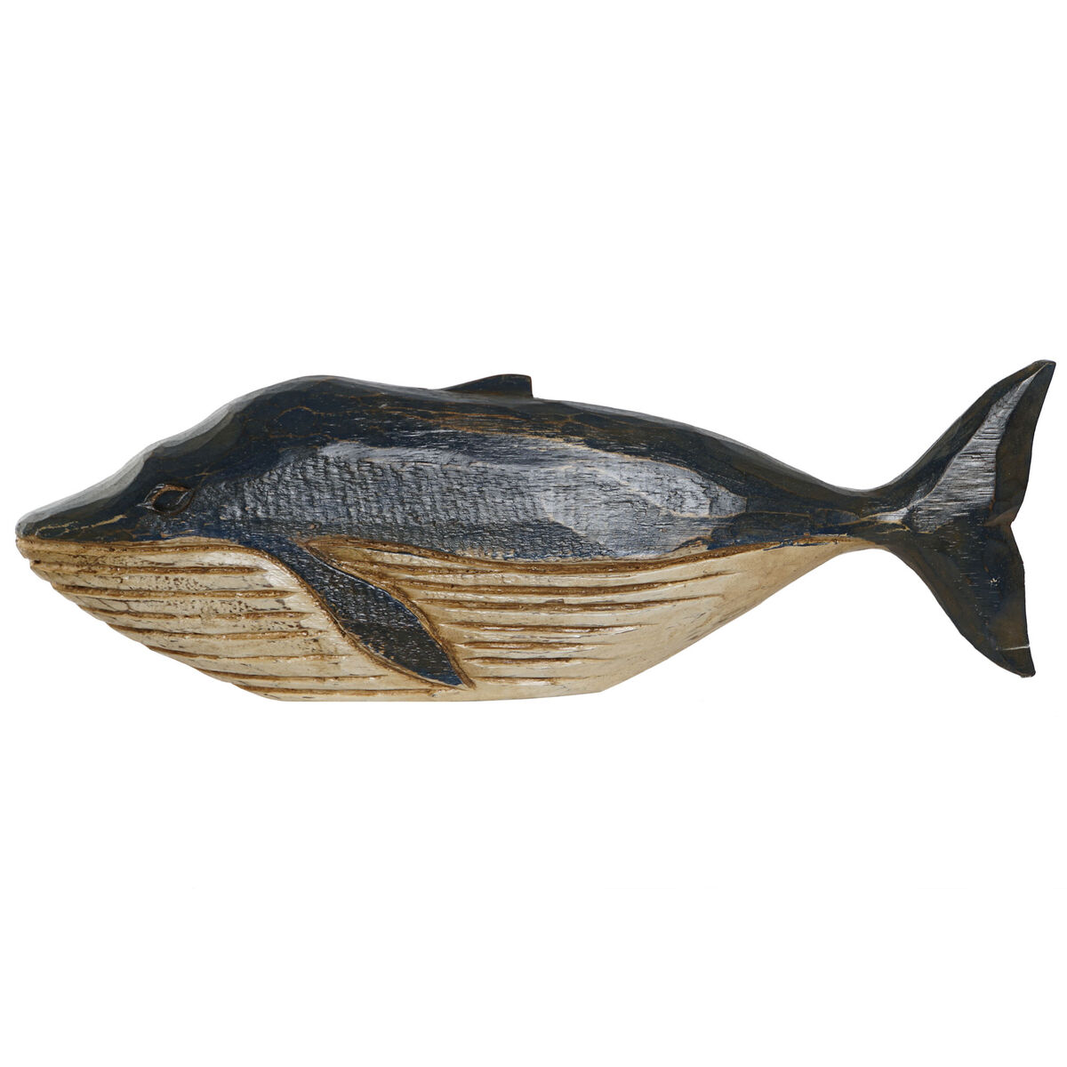 Prydnadsfigur Home ESPRIT Vit Marinblå Val 40 x 7 x 12 cm - 2