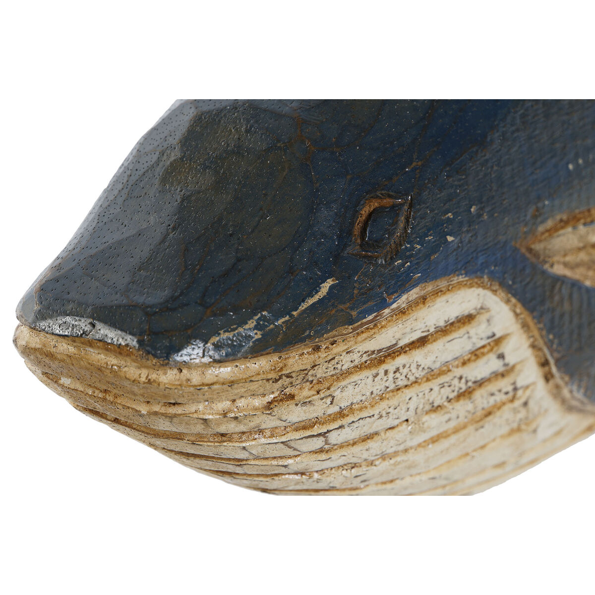 Prydnadsfigur Home ESPRIT Vit Marinblå Val 40 x 7 x 12 cm - 4