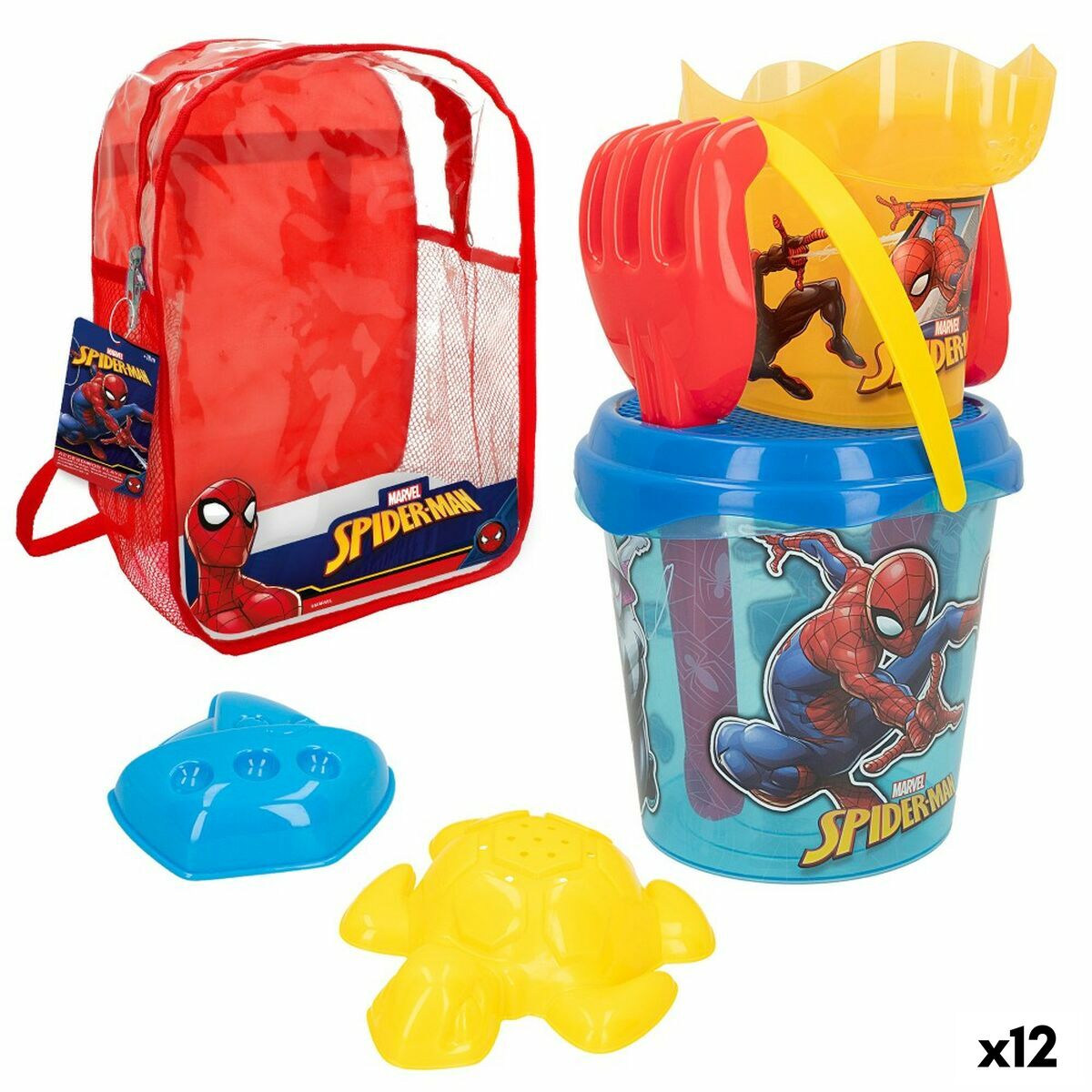 Strandleksaker set Spider-Man 18 x 16 x 18 cm (12 antal) - 8
