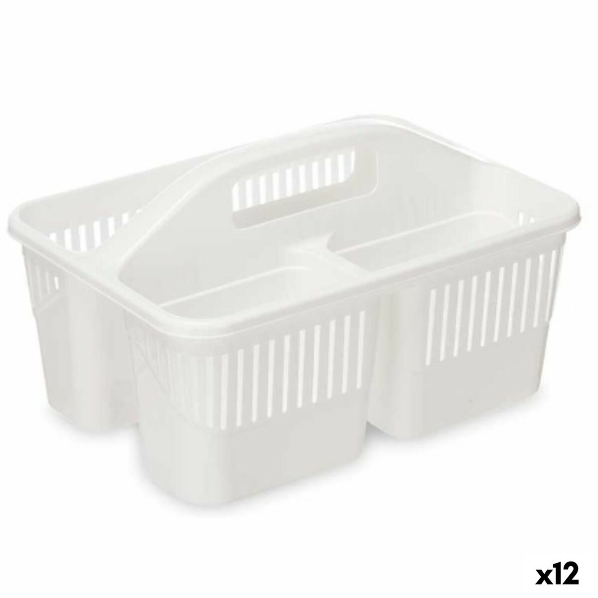 Organiserare Vit Plast 31,3 x 18 x 22 cm Rengörande (12 antal) - 3