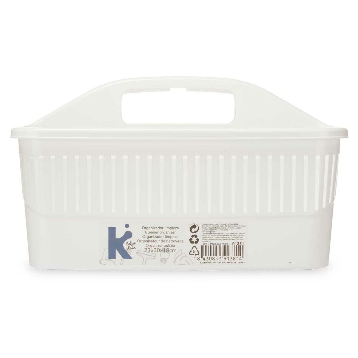 Organiserare Vit Plast 31,3 x 18 x 22 cm Rengörande (12 antal) - 5